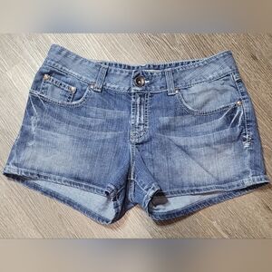 BKE Womens Denim Distressed Culture Stretch Shorts Size 31